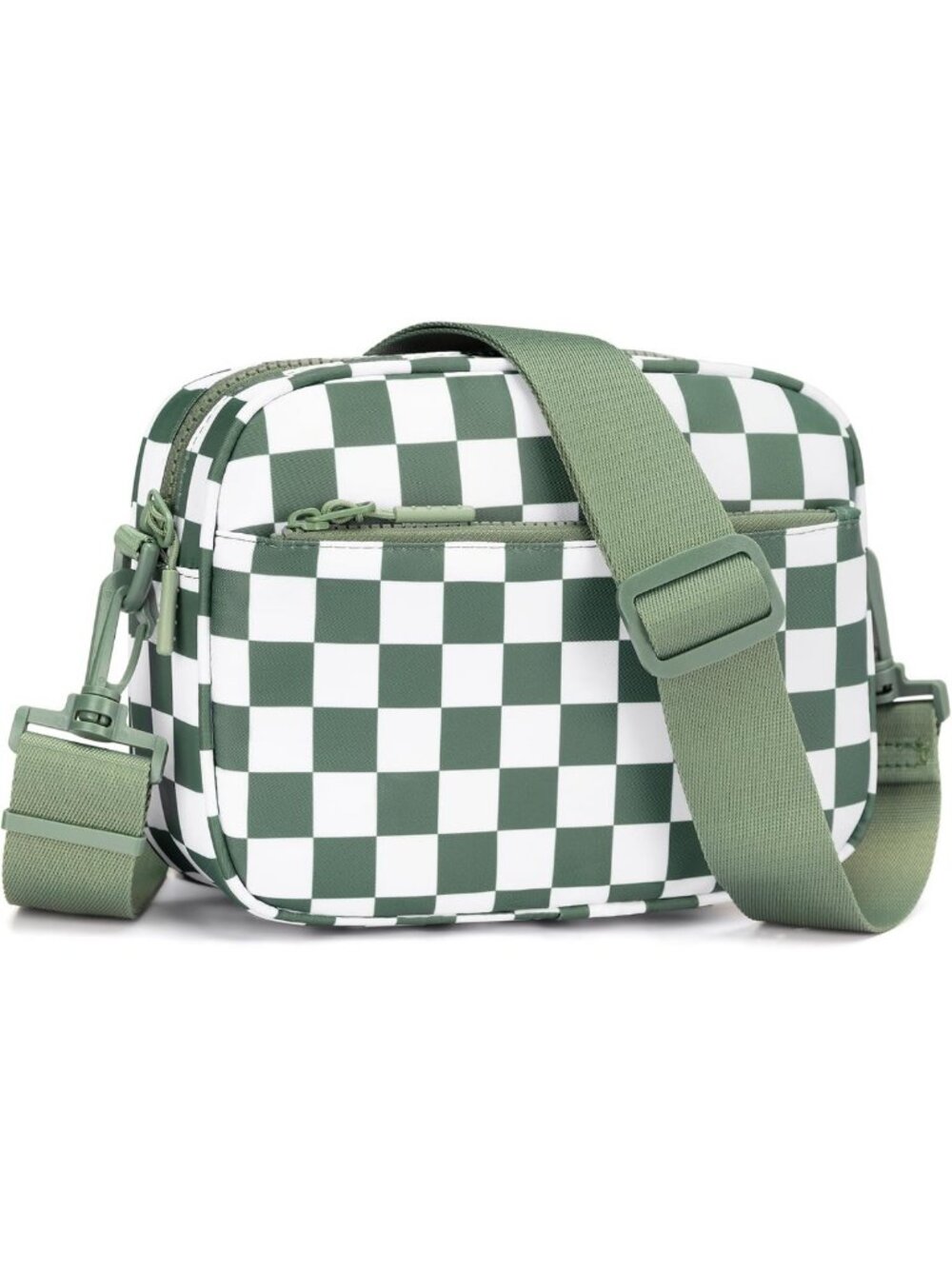 Trendy Small Checkered Crossbody Bag for Women | Cute Shoulder Handbag with Wide